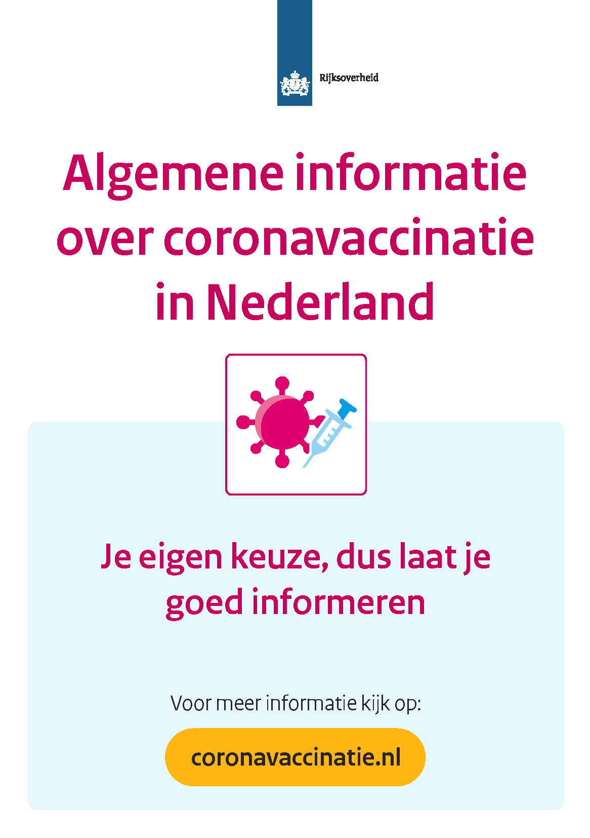 Coronavaccinatie: Communicatiemiddelen | Vaccinatie Tegen Het ...